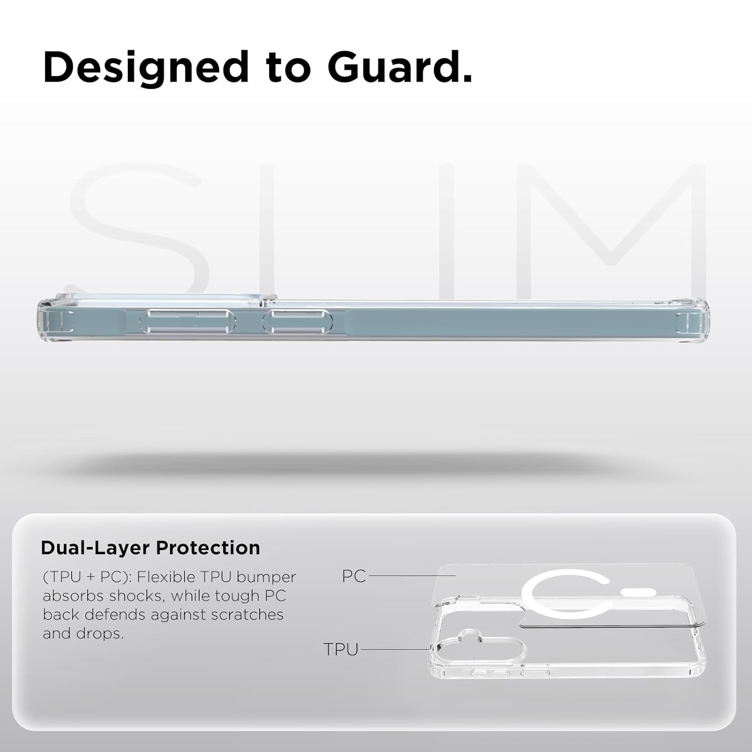 Samsung Galaxy A57 5G Back Cover Case | Clear Hybrid - Clear Magnetic