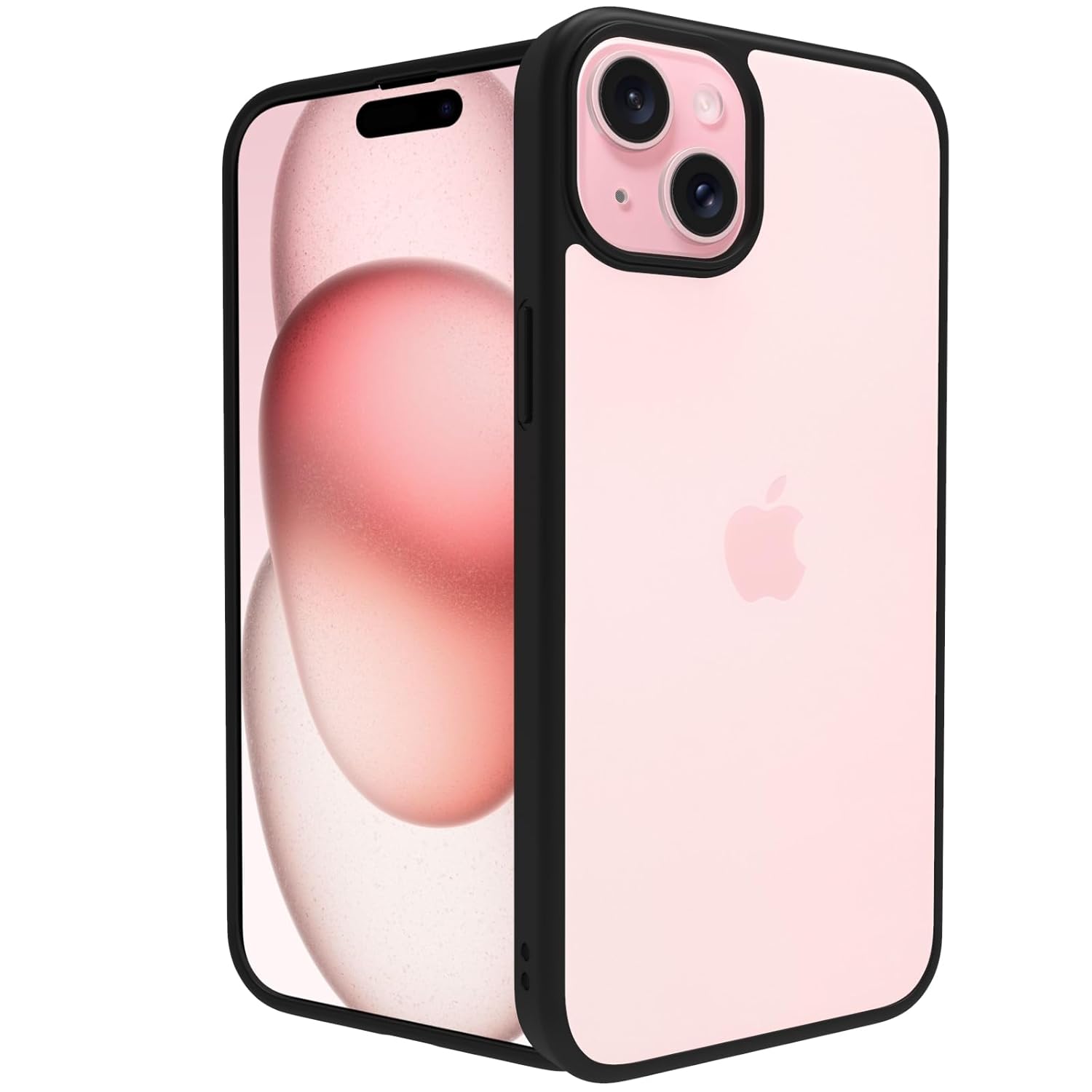 iPhone 15 Plus Back Cover Case | Sleek Hybrid - Clear Black