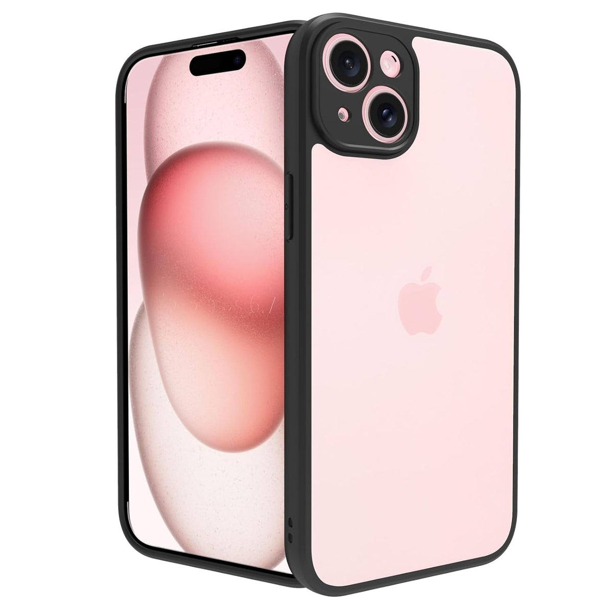 iPhone 15 Plus Back Cover Case | Sleek Hybrid - Clear Black