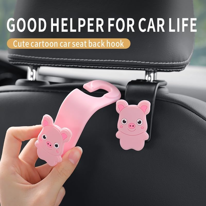 Car Headrest Hooks | Universal Back Seat Hanger for Bags & Accessories - Pack of 2
