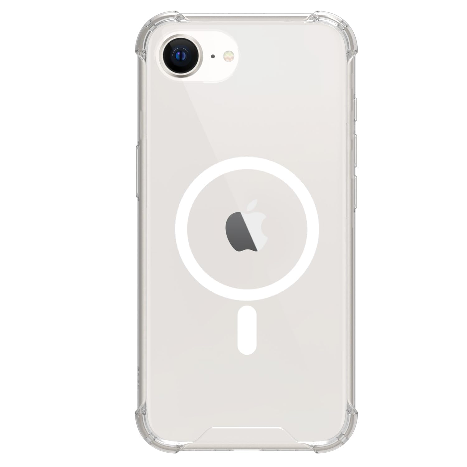 iPhone 16e / iPhone 17e Back Cover Case | Clear Hybrid - Clear Magnetic