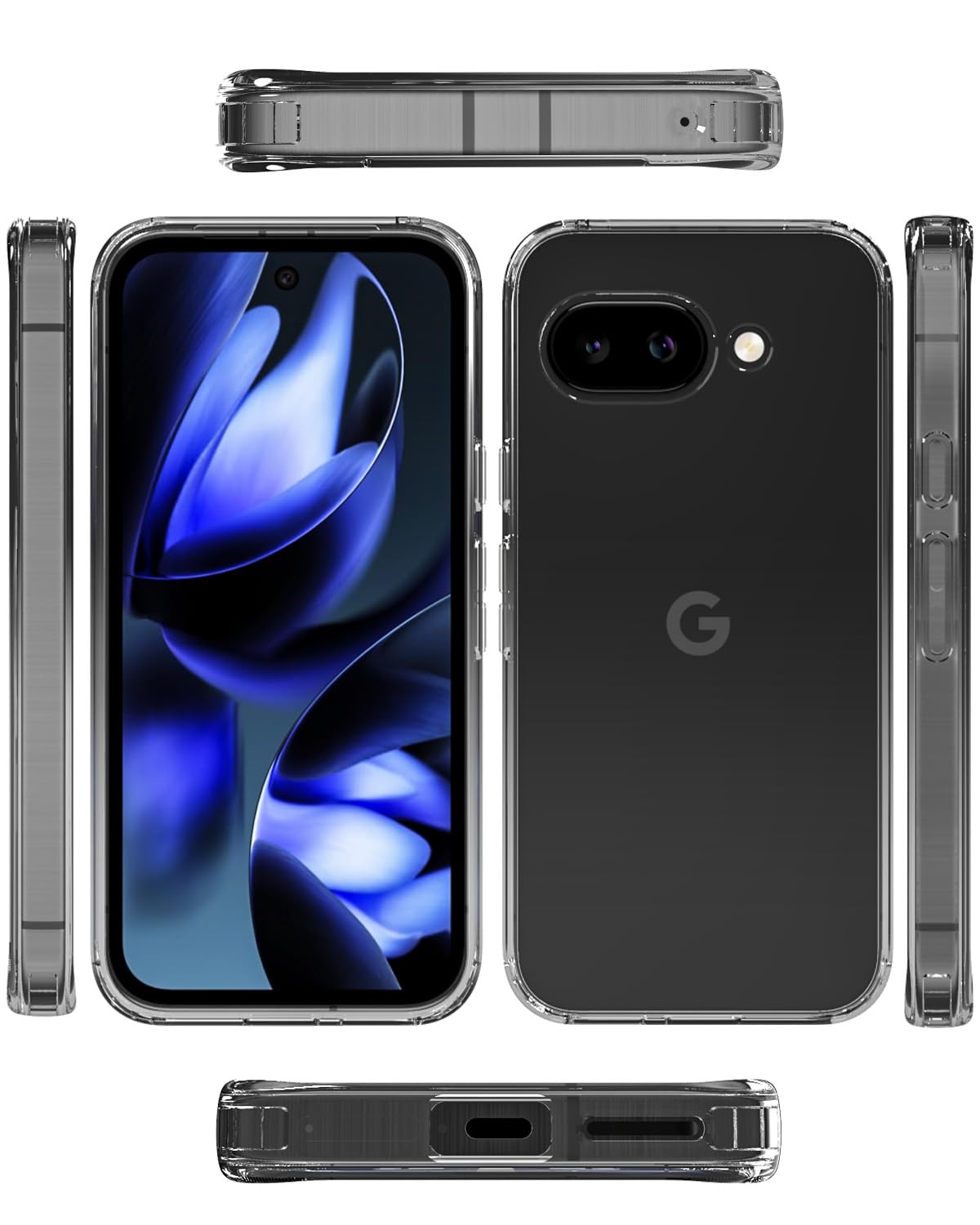 Google Pixel 9a Back Cover Case | Clear Hybrid - Clear