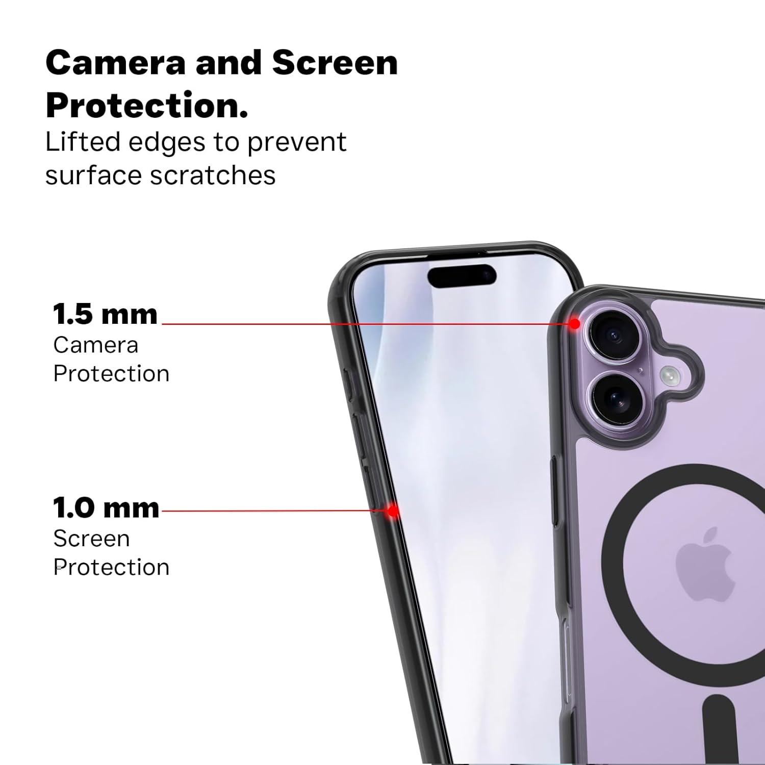 iPhone 17 Back Cover Case | Clear Hybrid - Clear Smoke Magnetic