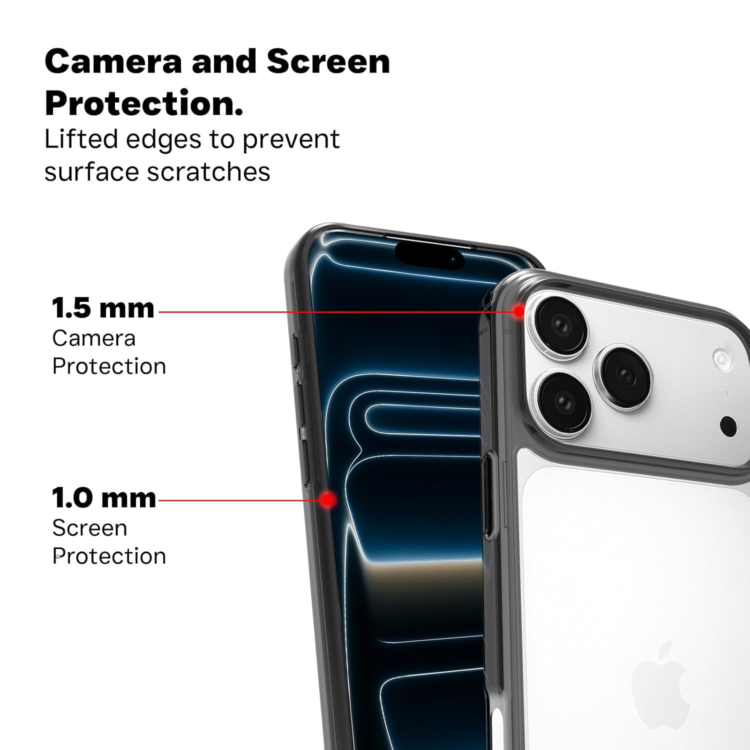 iPhone 17 Pro Max Back Cover Case | Clear Hybrid - Clear Smoke