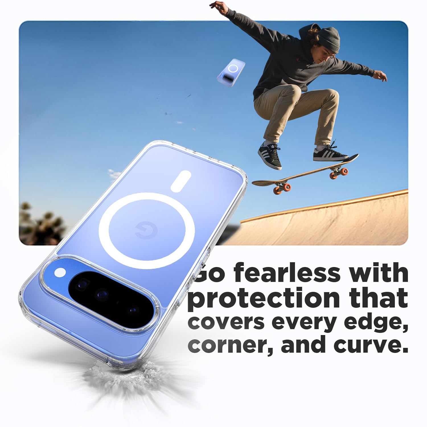 Google Pixel 10 / Pixel 10 Pro Back Cover Case | Clear Hybrid - Clear Smoke Magnetic