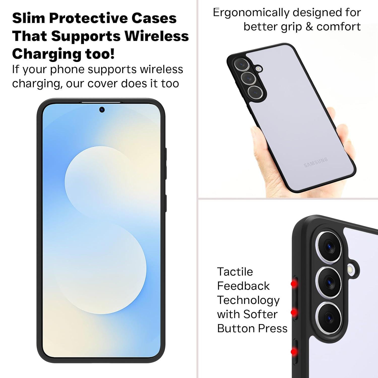 Samsung Galaxy S25 FE Back Cover Case | Sleek Hybrid - Clear