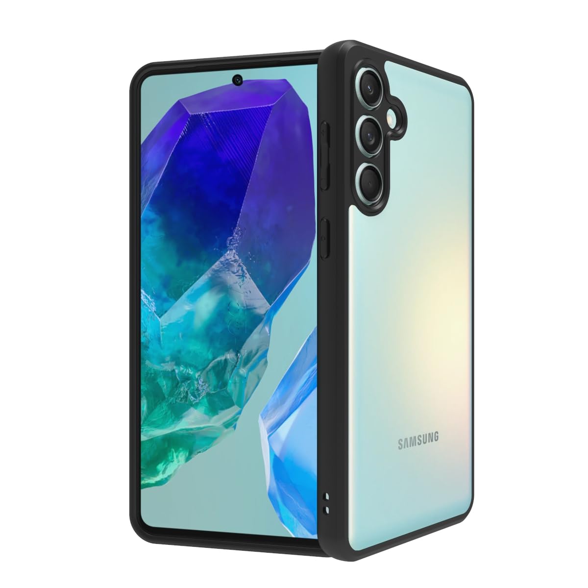 Samsung Galaxy M55 5G / Galaxy F55 5G / Galaxy M55s 5G Back Cover Case | Clear Hybrid - Clear Black