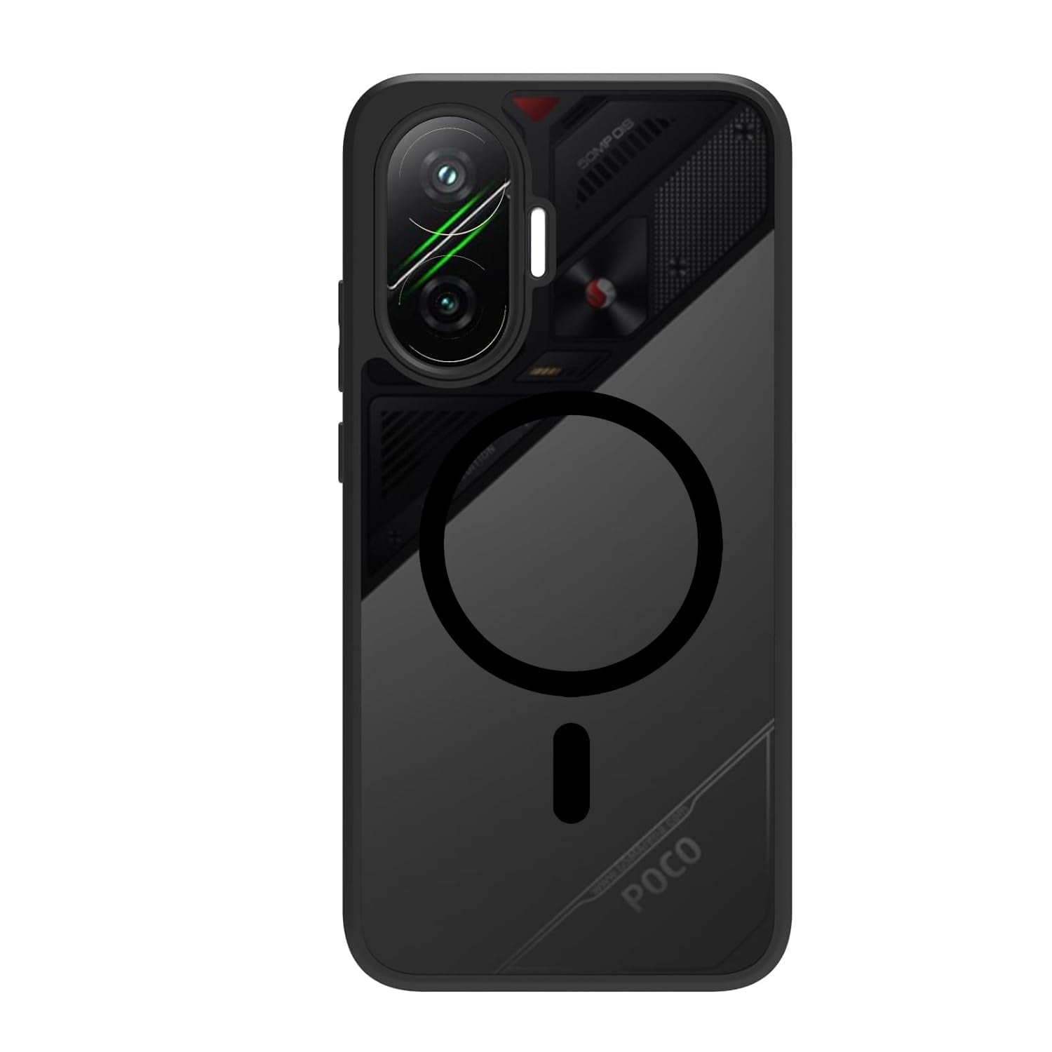 Poco F7 5G Back Cover Case | Sleek Hybrid - Matte Black Magnetic