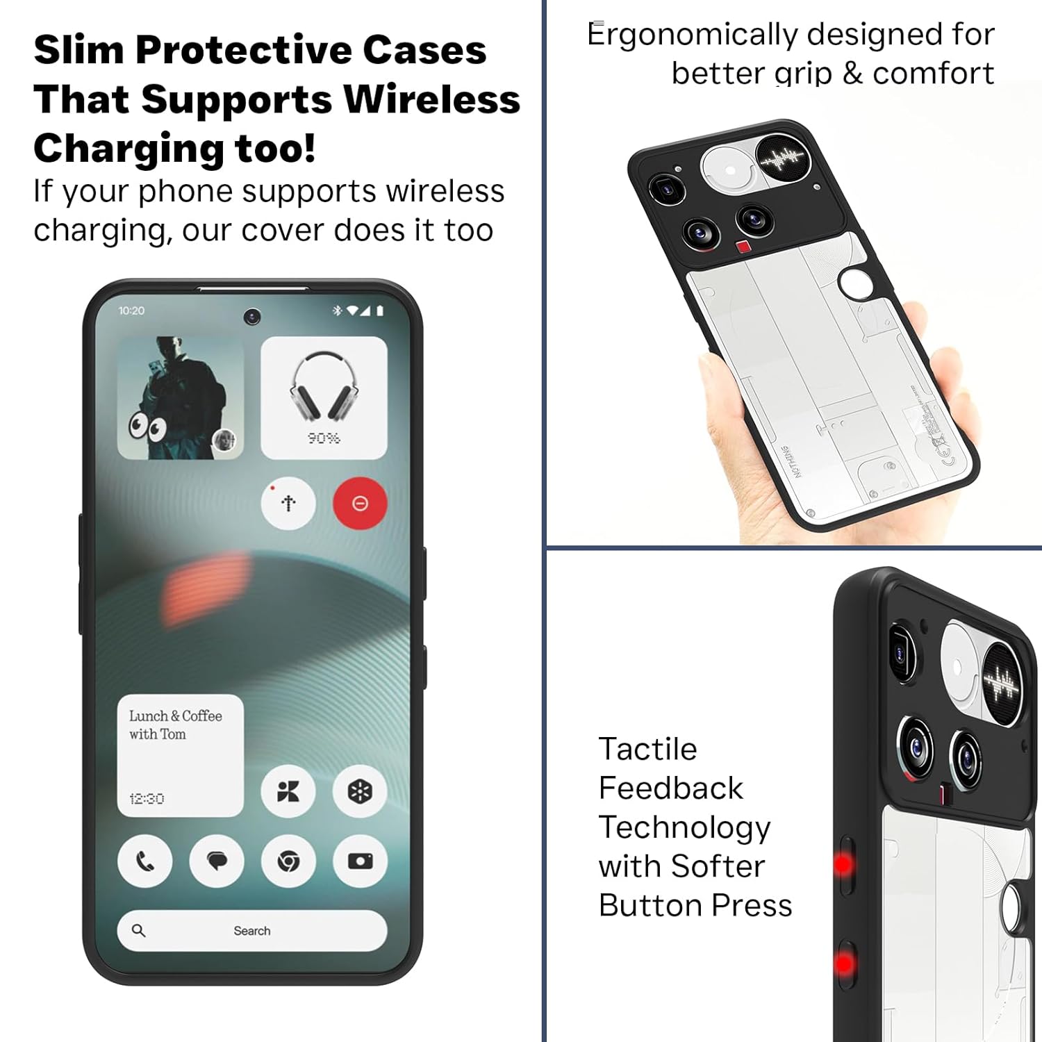Nothing Phone 3 Back Cover Case | Sleek Hybrid - Clear