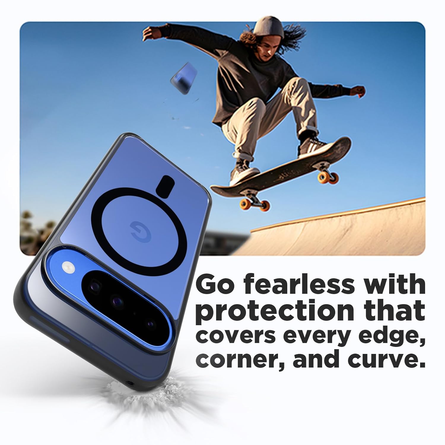 Google Pixel 10 / Pixel 10 Pro Back Cover Case | Clear Hybrid - Clear Smoke Magnetic