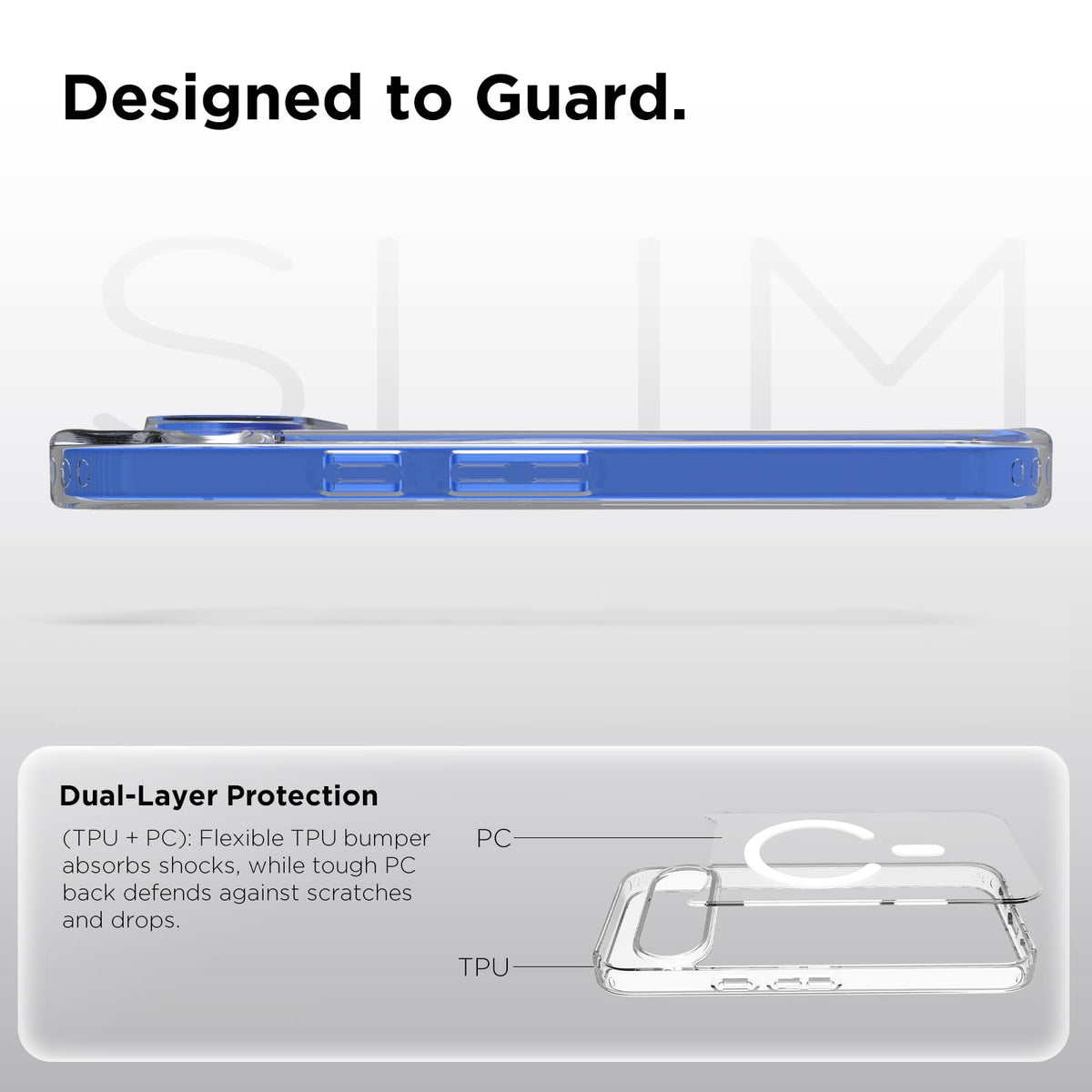 Google Pixel 10 / Pixel 10 Pro Back Cover Case | Clear Hybrid - Clear Smoke Magnetic