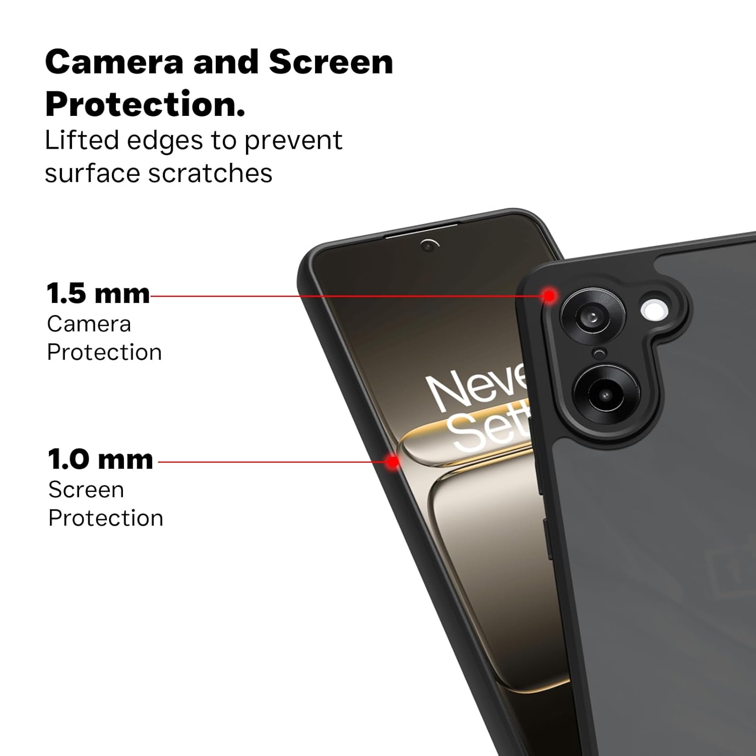 OnePlus Nord CE 5 5G Back Cover Case | Sleek Hybrid - Matte Black