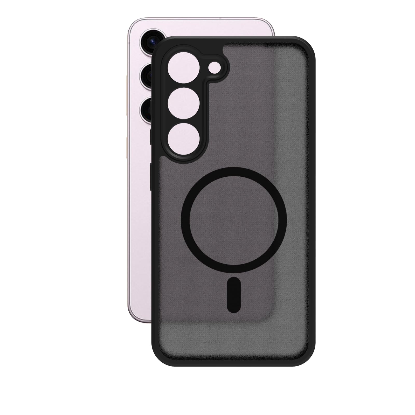 Samsung Galaxy S23 Back Cover Case | Sleek Hybrid - Matte Black Magnetic