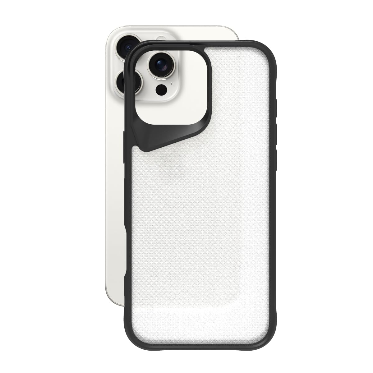 iPhone 16 Pro Back Cover Case | Tough Hybrid - Clear Black