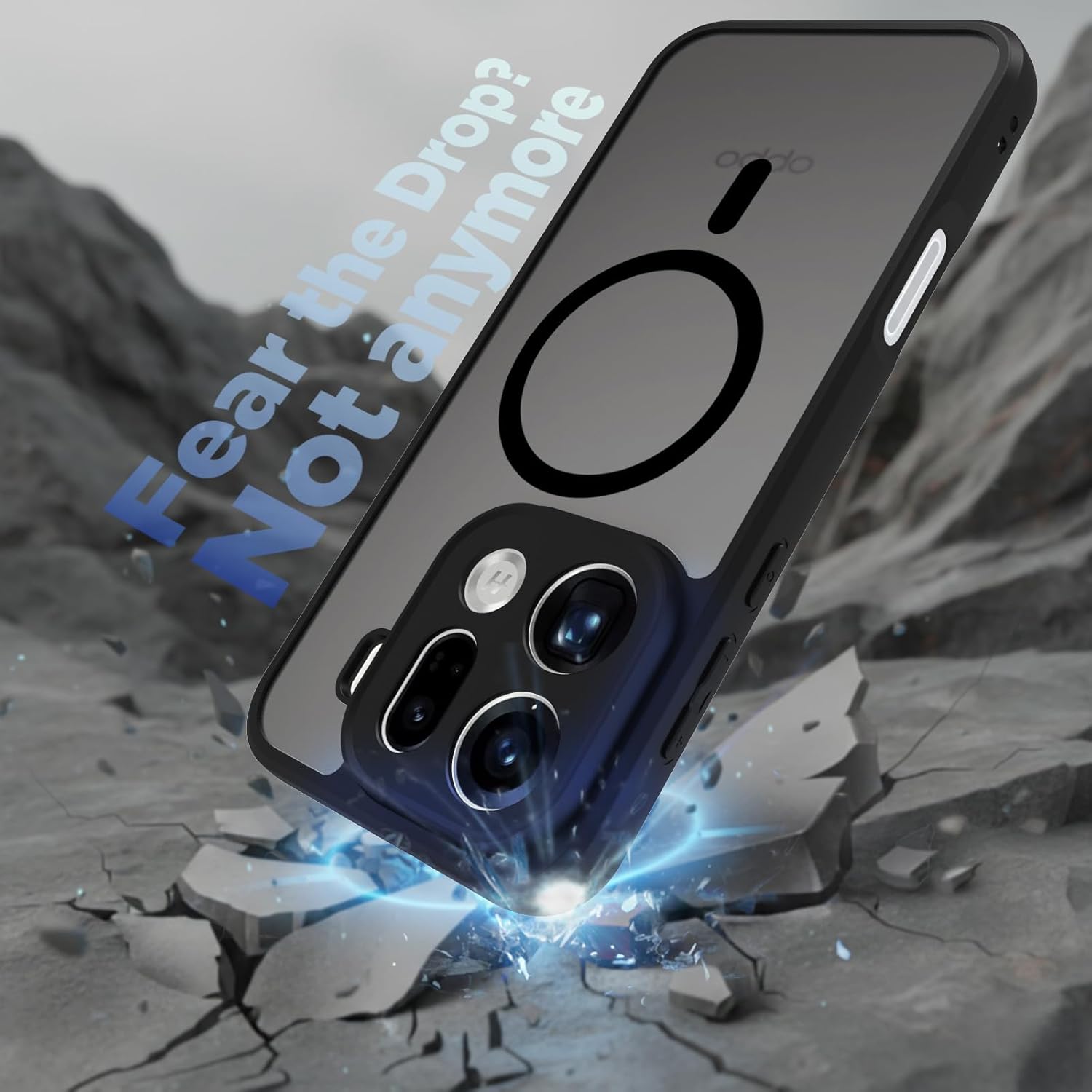 OPPO Find X9 Pro 5G Back Cover Case | Sleek Hybrid - Matte Black Magnetic