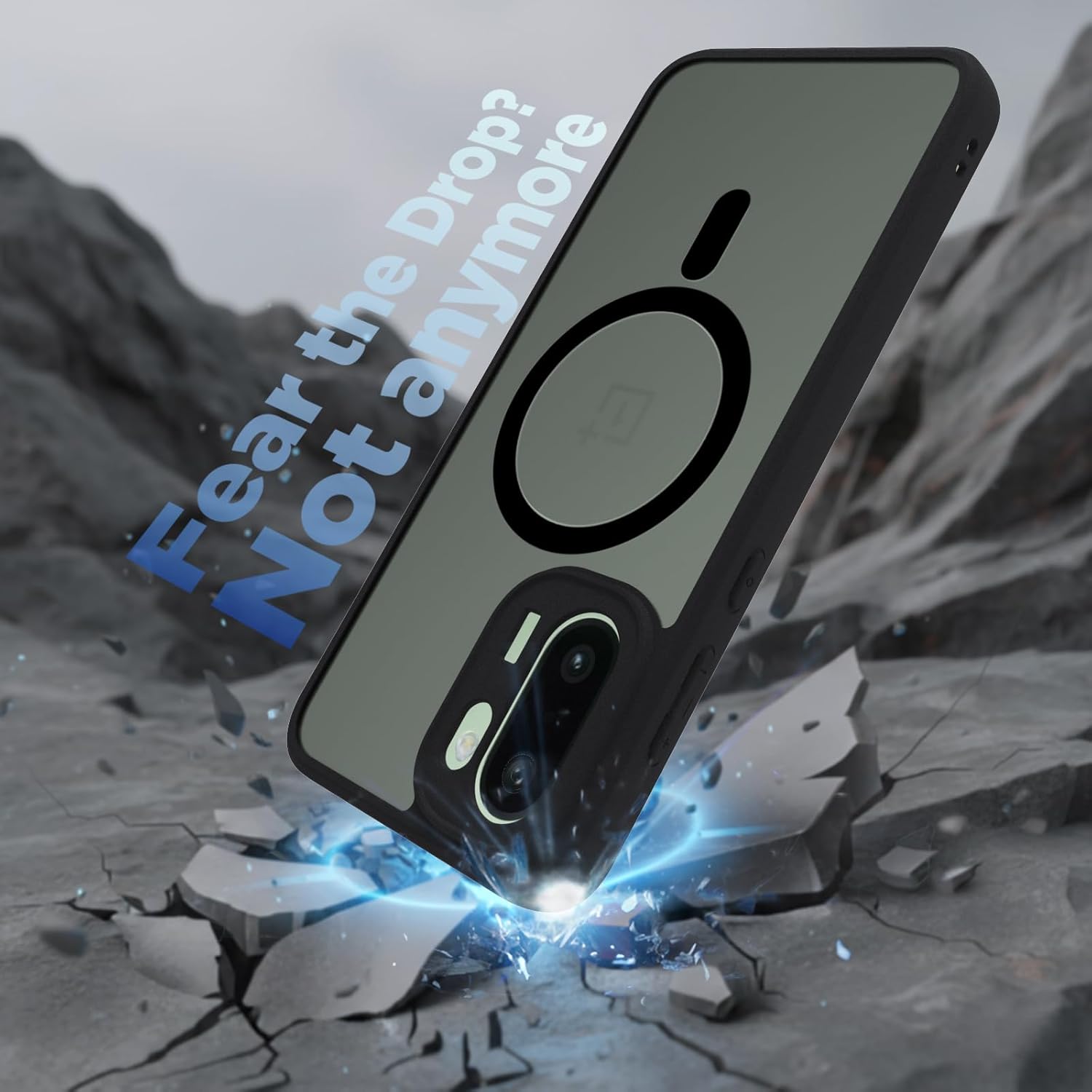 OnePlus 15R 5G Back Cover Case | Sleek Hybrid - Matte Black Magnetic