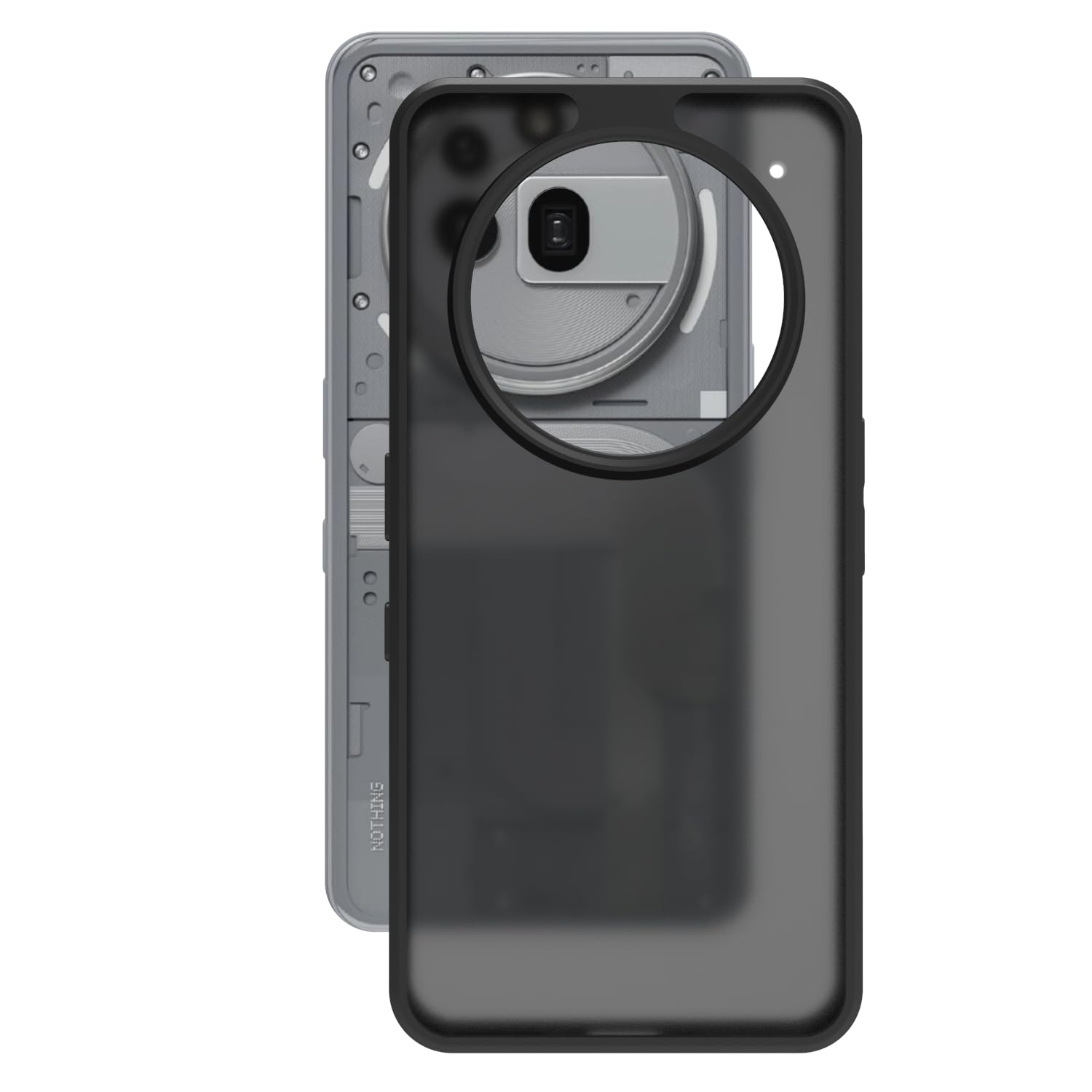 Nothing Phone 3a Pro Back Cover Case | Sleek Hybrid - Matte Black
