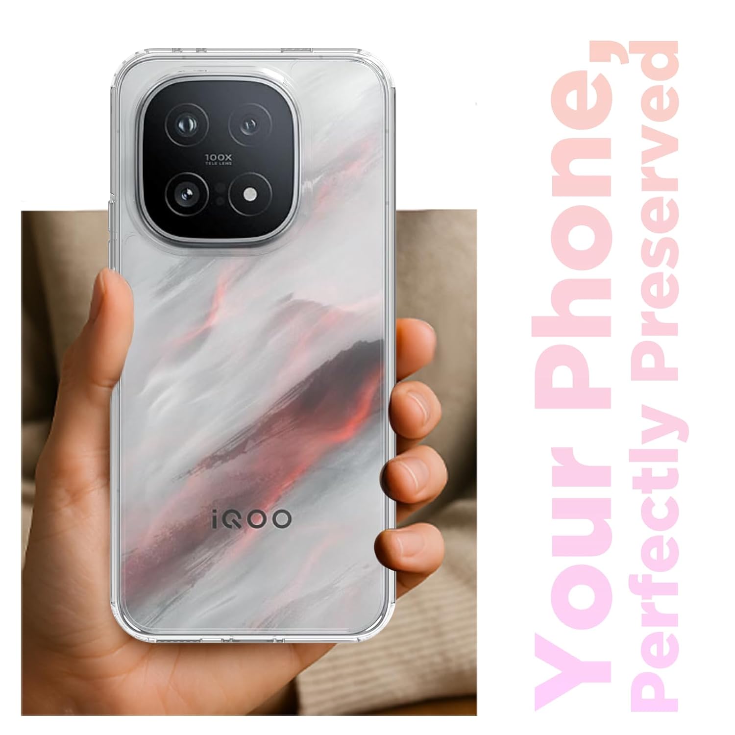 iQOO 15 5G Back Cover Case | Clear Hybrid - Clear