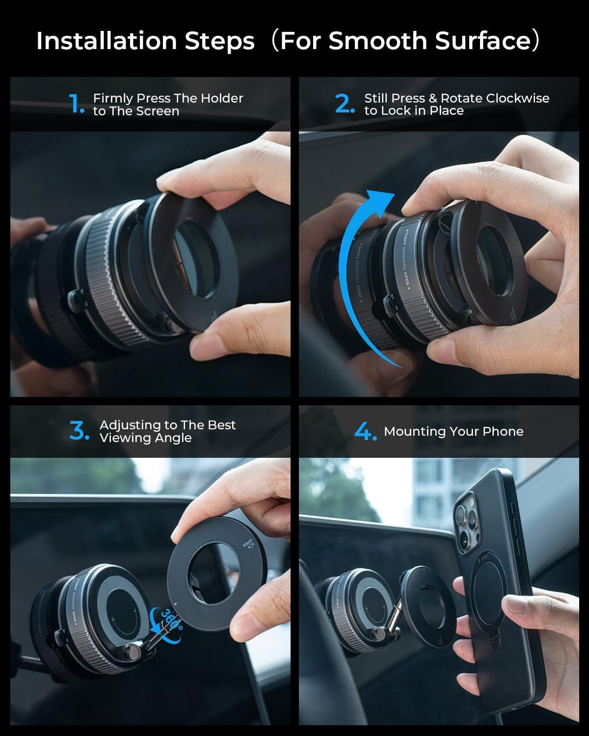Magnetic Phone Holder | AstroMax - Black