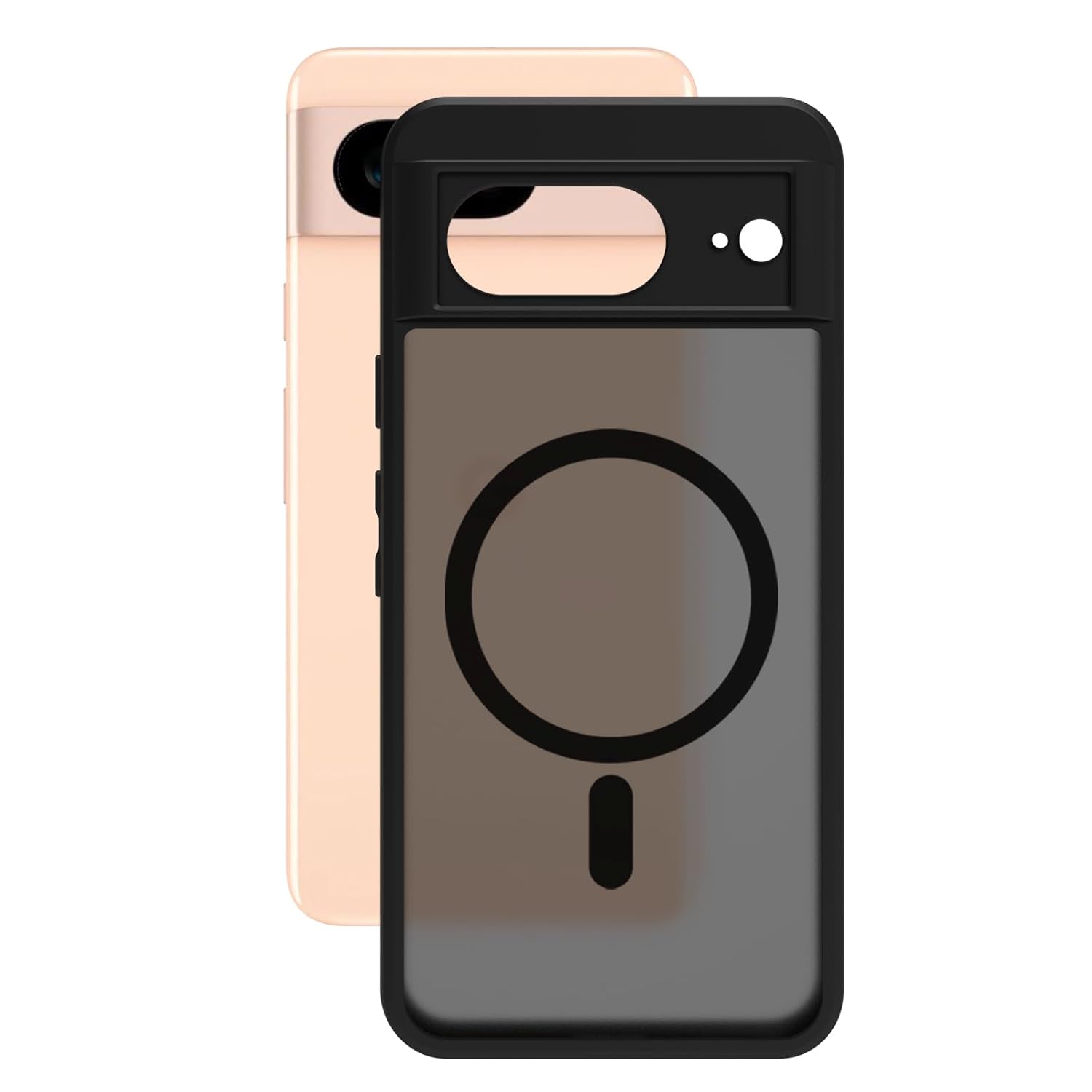 Google Pixel 8 Back Cover Case | Sleek Hybrid - Matte Black Magnetic