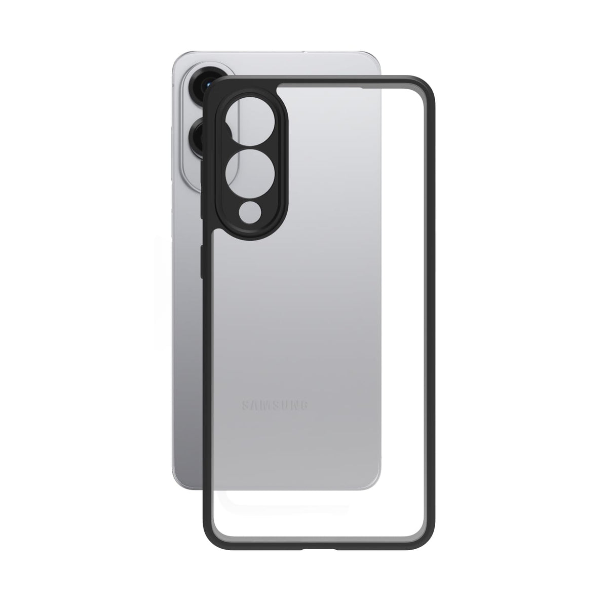 Samsung Galaxy S25 Edge Back Cover Case | Sleek Hybrid - Clear Black