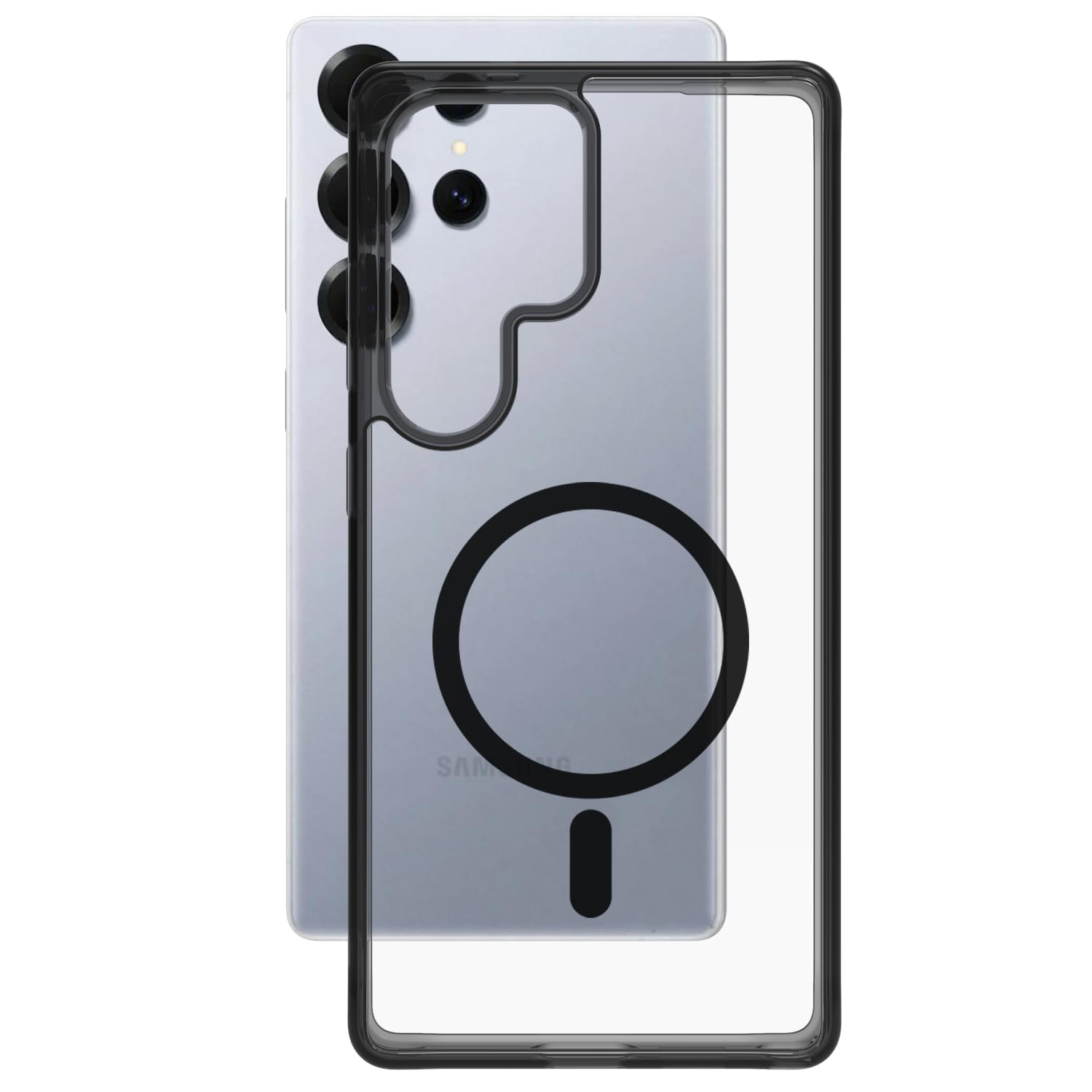 Samsung Galaxy S25 Ultra Back Cover Case | Clear Hybrid - Clear Smoke Magnetic