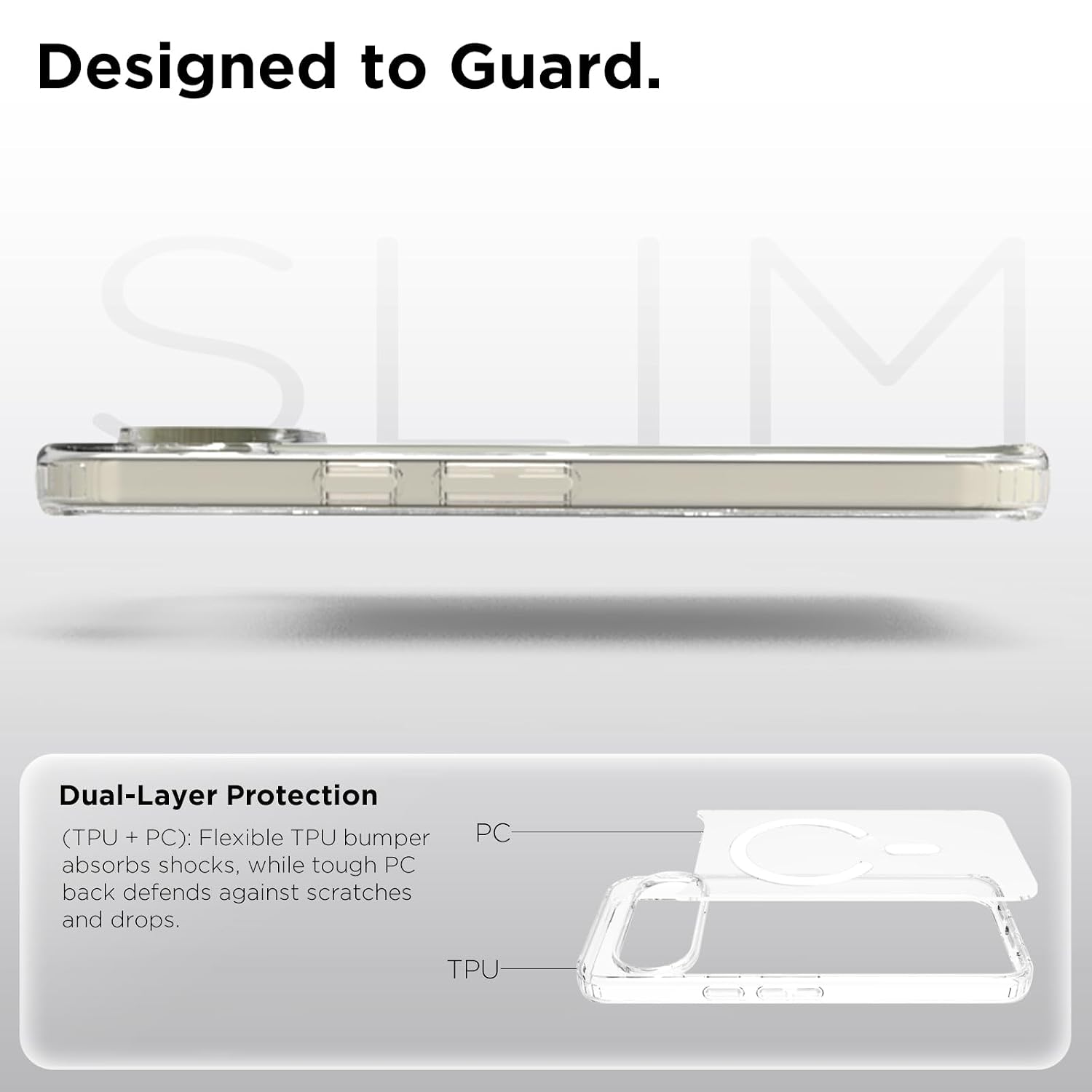 Google Pixel 11 Pro XL Back Cover Case | Clear Hybrid - Clear Magnetic