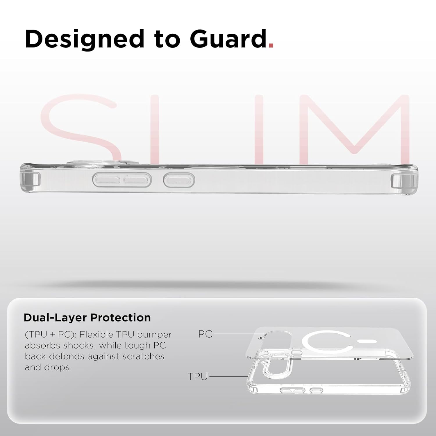 Nothing Phone 4a 5G Back Cover Case | Clear Hybrid - Clear Transparent Magnetic