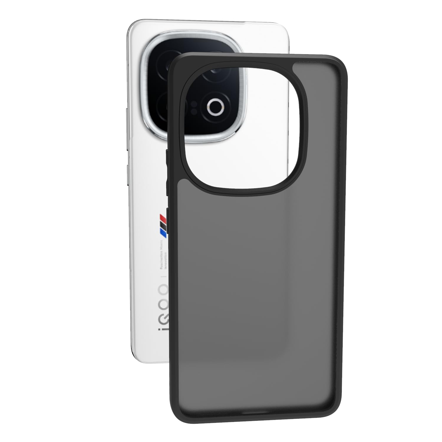 iQOO 13 5G Back Cover Case | Sleek Hybrid - Matte Black