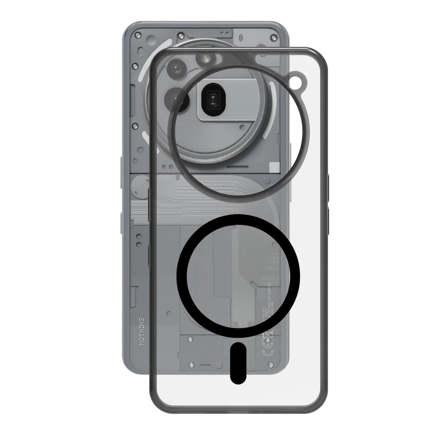 Nothing Phone 3a Pro Back Cover Case | Sleek Hybrid - Matte Black Magnetic
