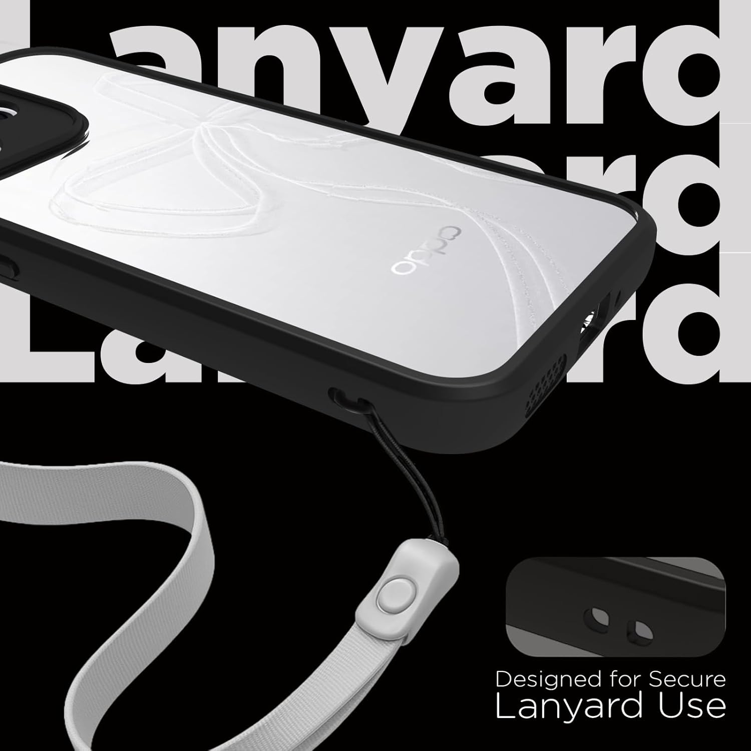 OPPO Reno15 Mini 5G Back Cover Case | Sleek Hybrid - Clear Black