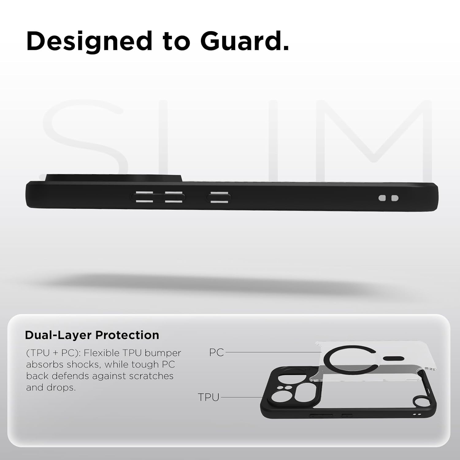 Nothing Phone 4a Pro 5G Back Cover Case | Sleek Hybrid - Clear Black Magnetic