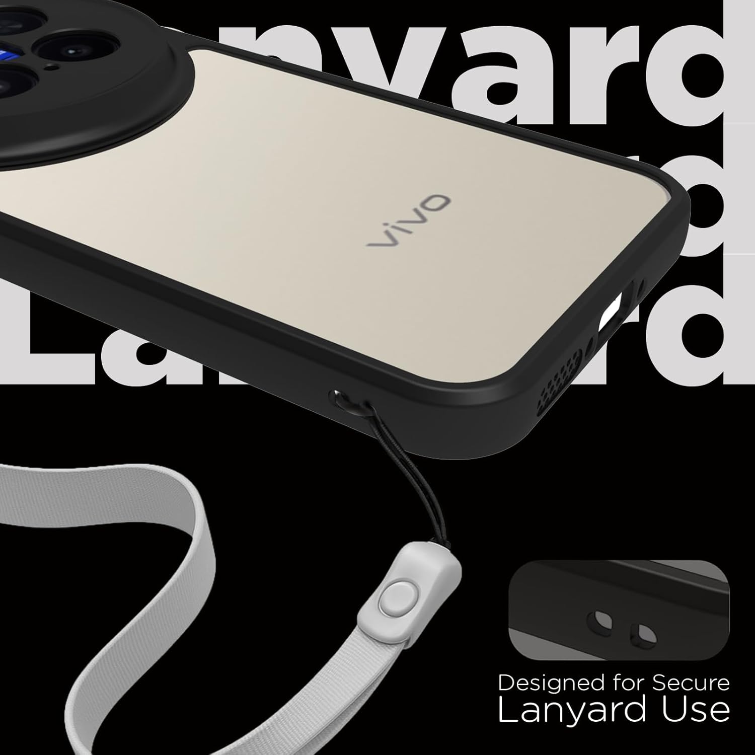 Vivo X300 Pro 5G Back Cover Case | Sleek Hybrid - Clear Black