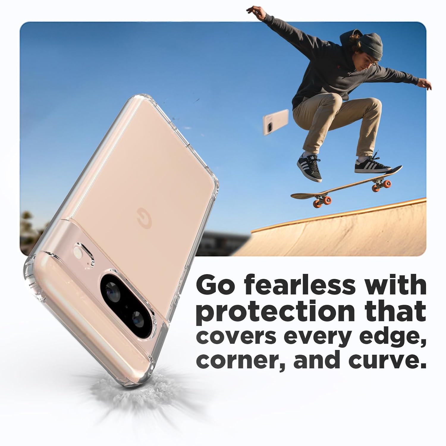 Google Pixel 8 Back Cover Case | Clear Hybrid - Clear