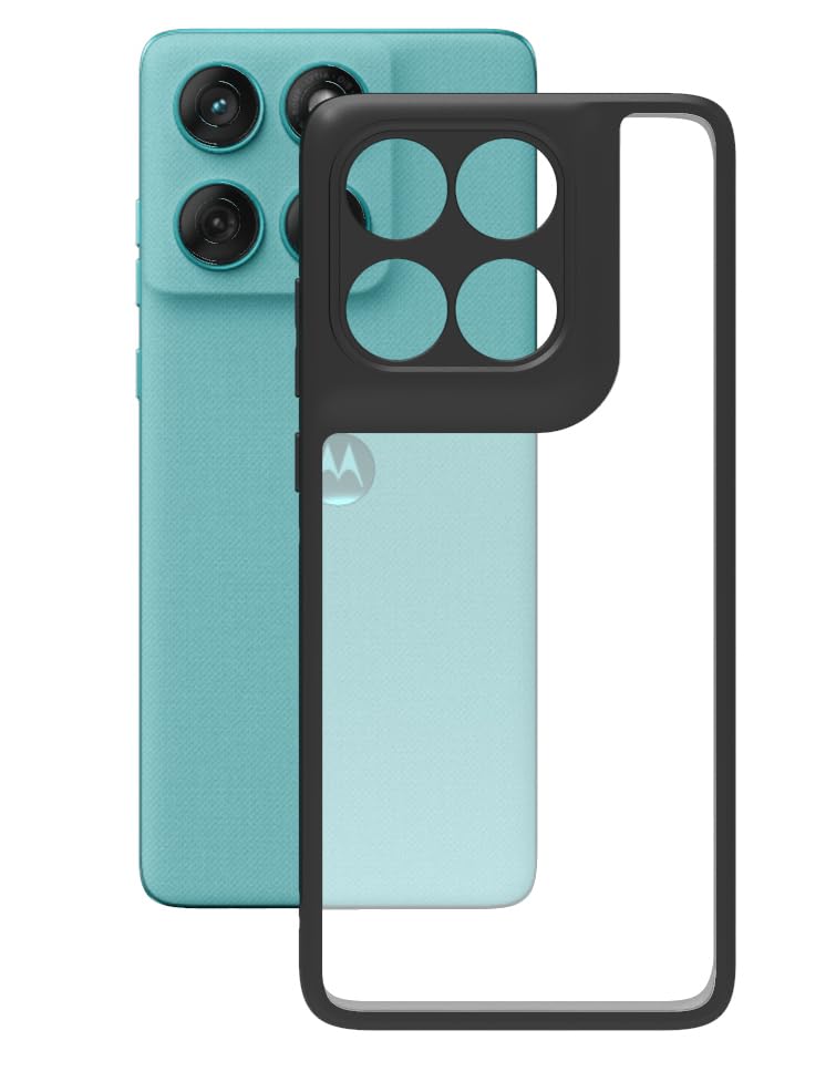 Moto Edge 60 Fusion 5G / Moto Edge 60 5G Back Cover Case | Clear Hybrid - Clear Black