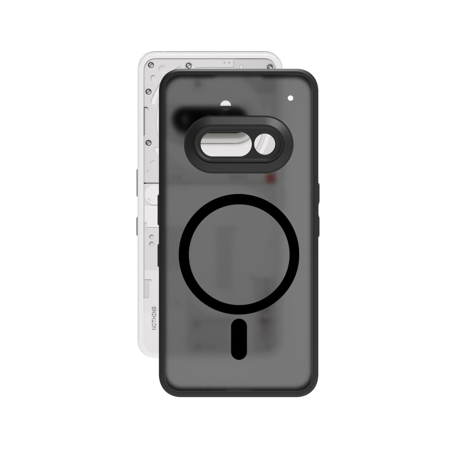 Nothing Phone 3a Back Cover Case | Sleek Hybrid - Matte Black Magnetic