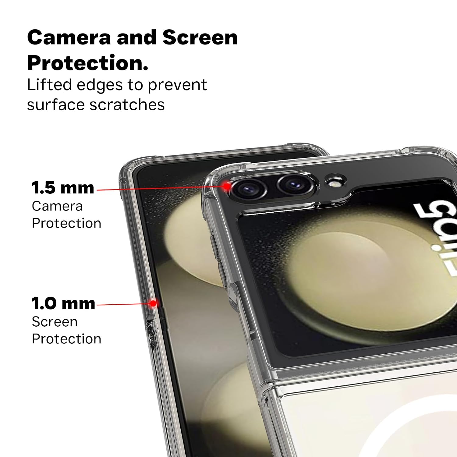 Samsung Galaxy Z Flip 5 Back Cover Case | Clear Hybrid - Clear Magnetic