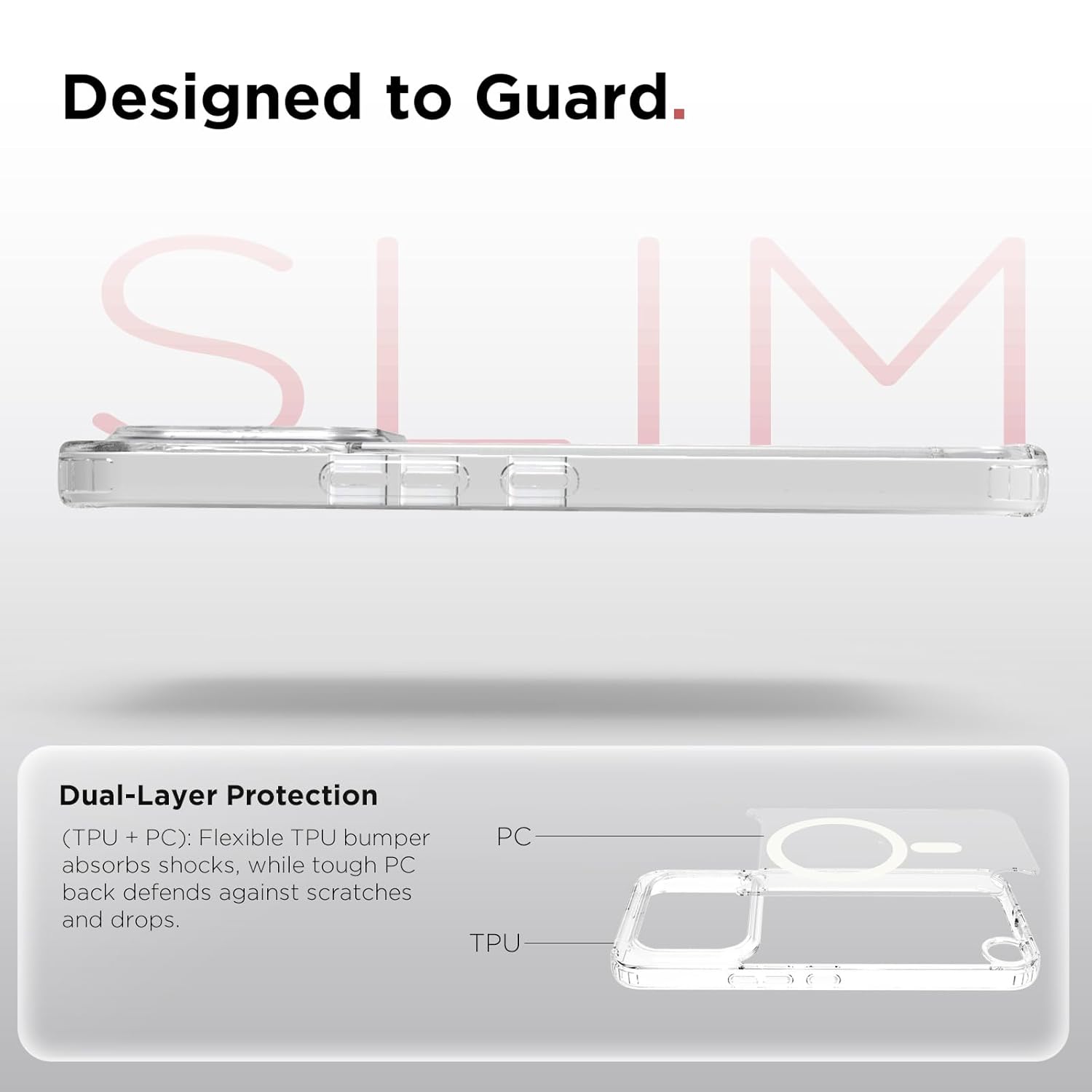 Nothing Phone 4a Pro 5G Back Cover Case | Clear Hybrid - Clear Smoke Magnetic