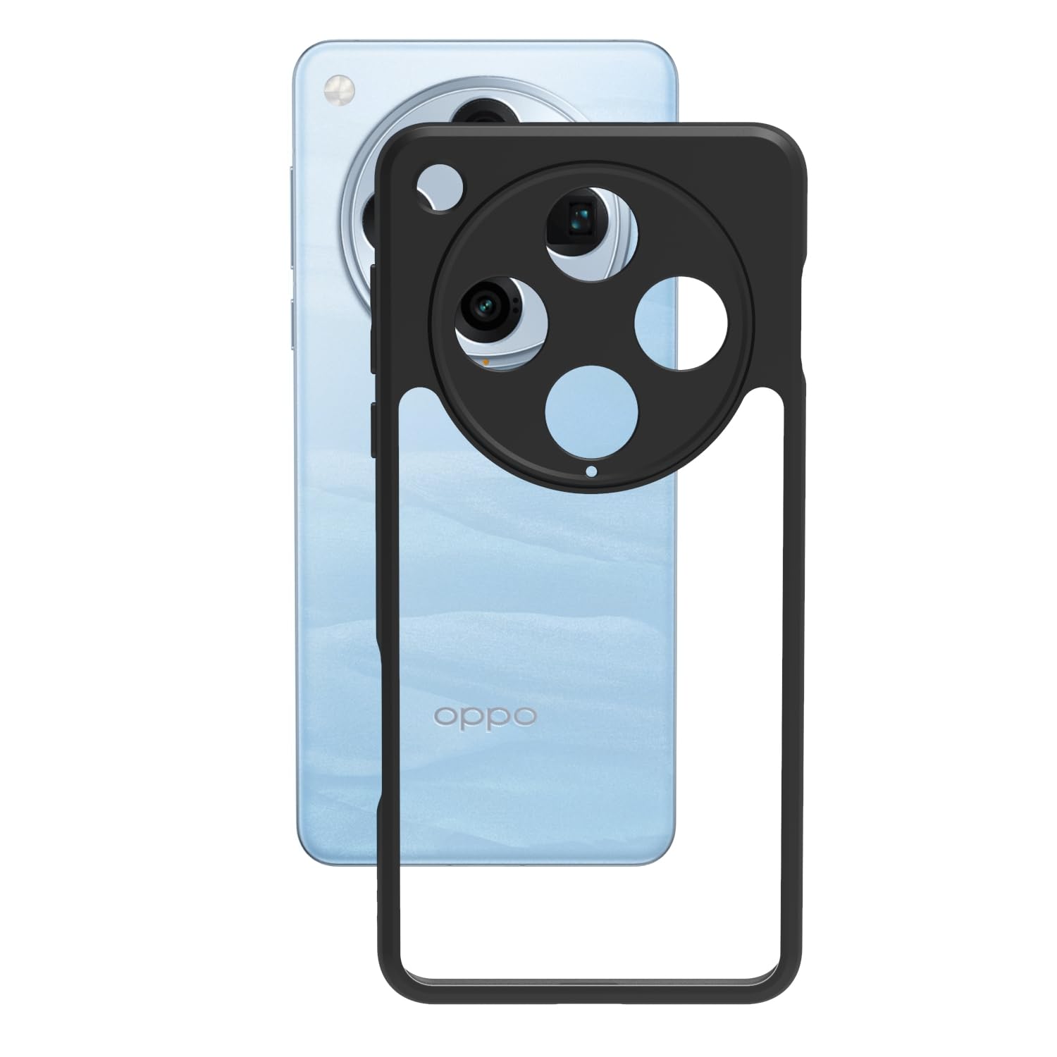 Oppo Find X8 Pro 5G Back Cover Case | Clear Hybrid - Clear Black