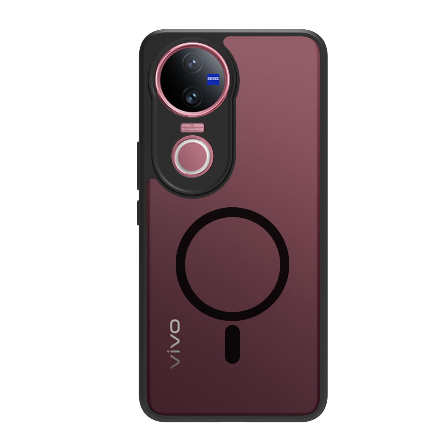 Vivo V50 5G / V50e 5G / iQOO Z10R 5G / Vivo T4R 5G Back Cover Case | Sleek Hybrid - Matte Black  Magentic