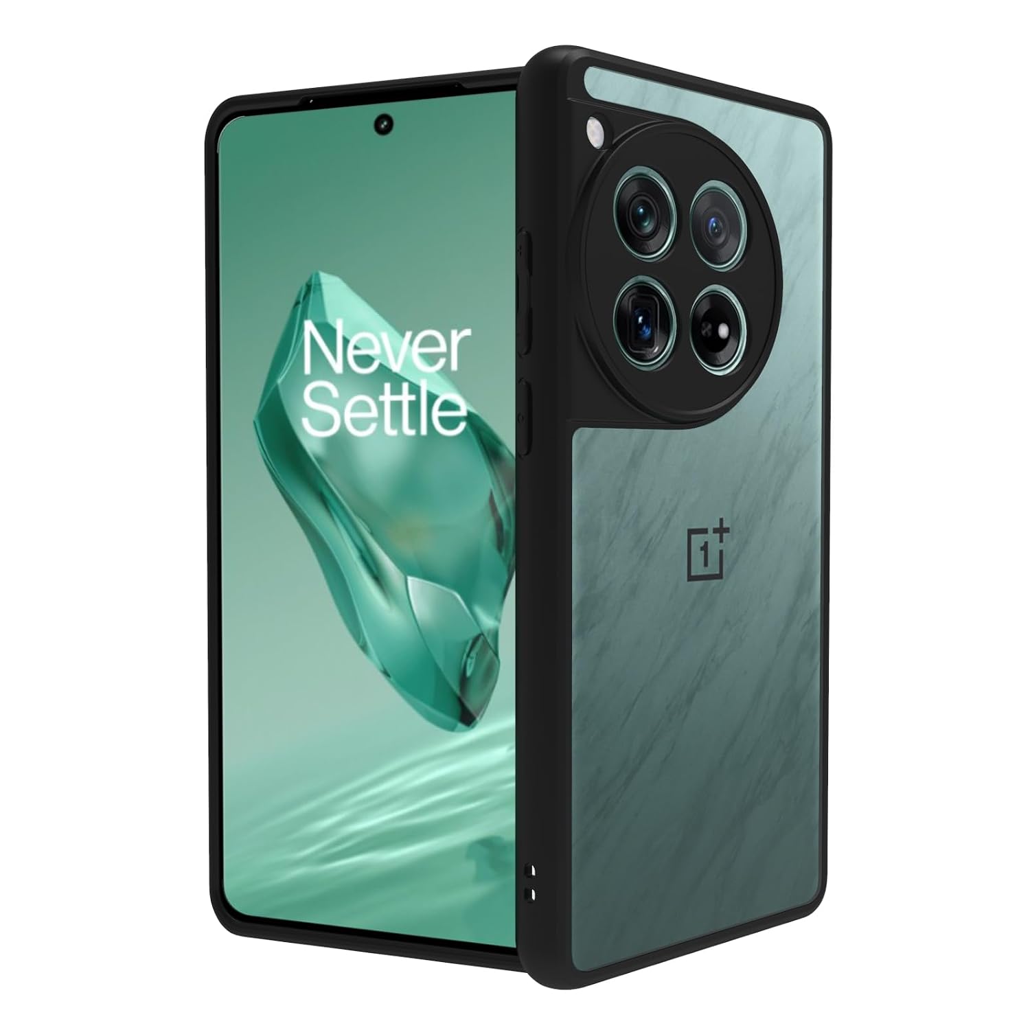 OnePlus 12 Back Cover Case | Sleek Hybrid - Clear Black