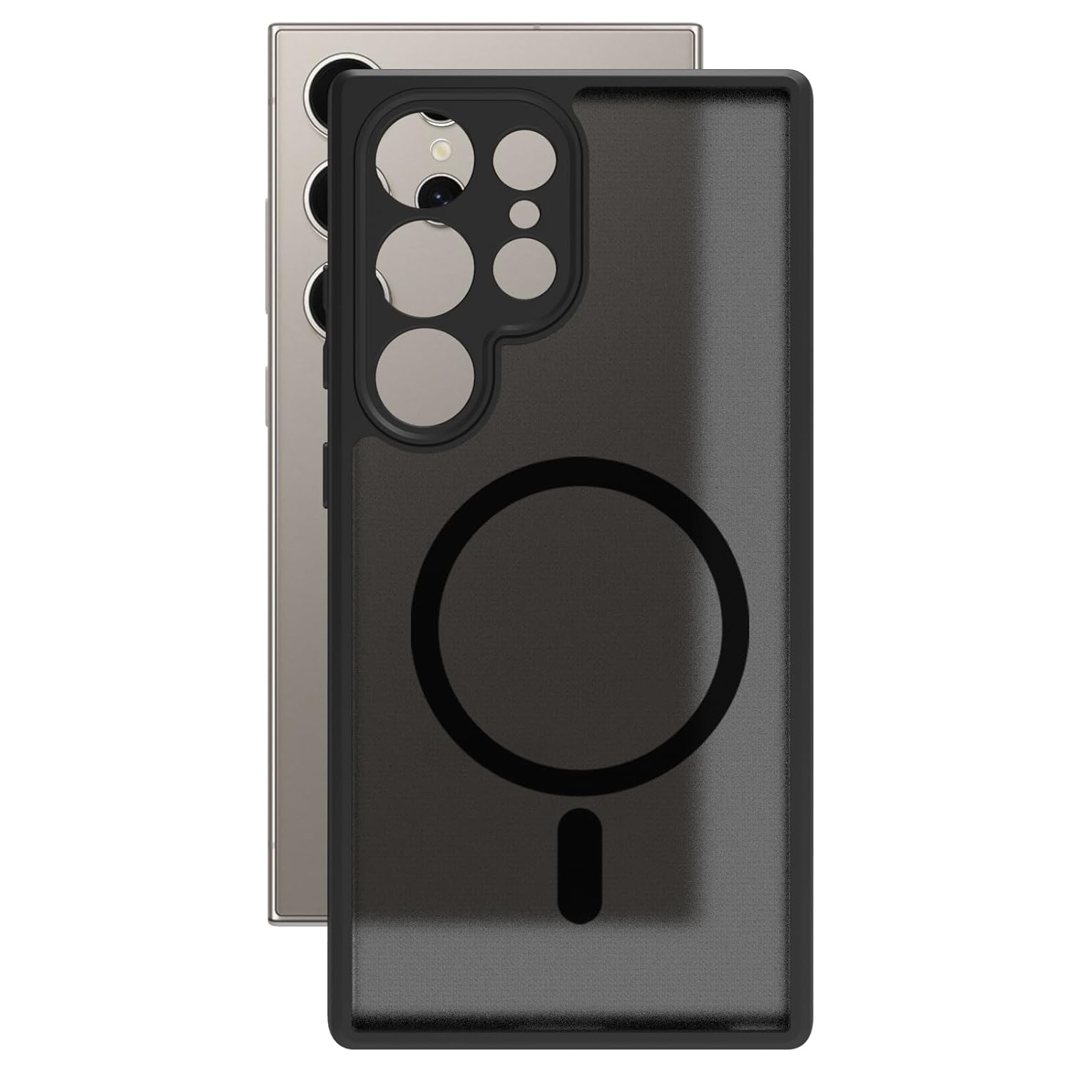 Samsung Galaxy S24 Ultra Back Cover Case | Sleek Hybrid - Matte Black Magnetic