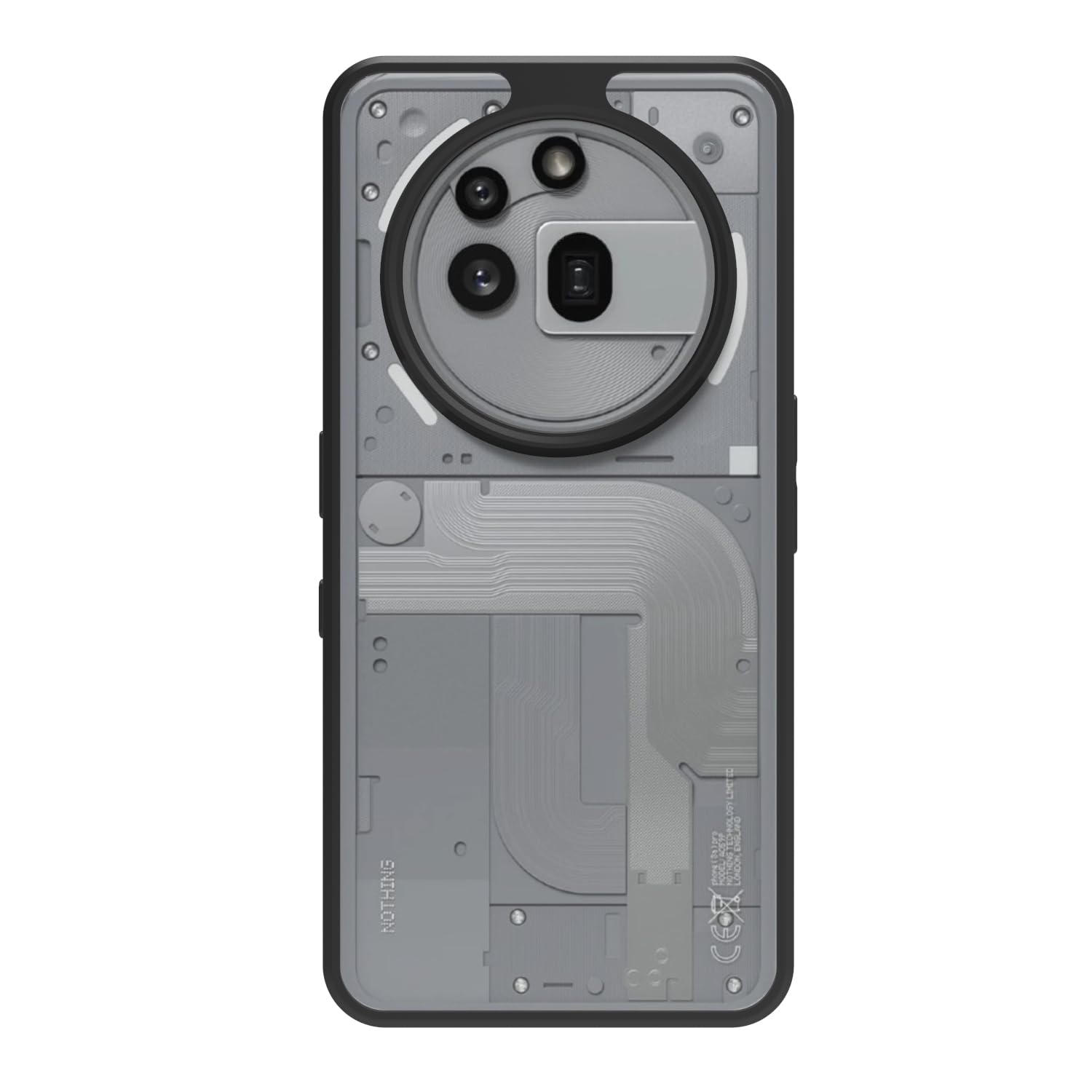 Nothing Phone 3a Pro Back Cover Case | Sleek Hybrid - Clear Black