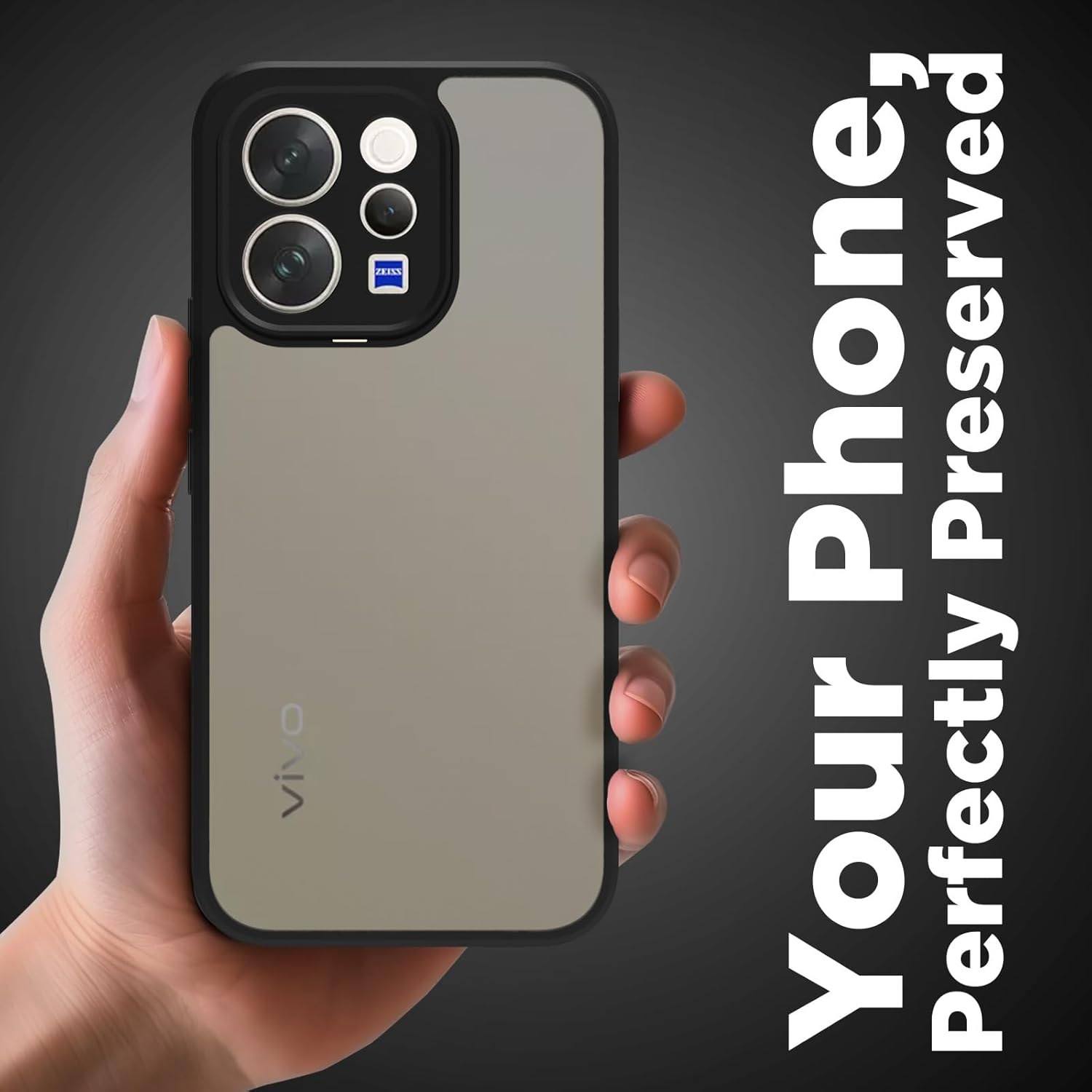 Vivo V70 / V70 Elite 5G Back Cover Case | Sleek Hybrid - Matte Black