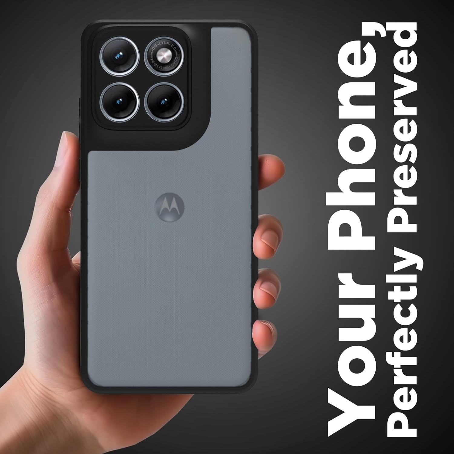 Motorola Moto Edge 70 Fusion 5G Back Cover Case | Sleek Hybrid - Matte Black