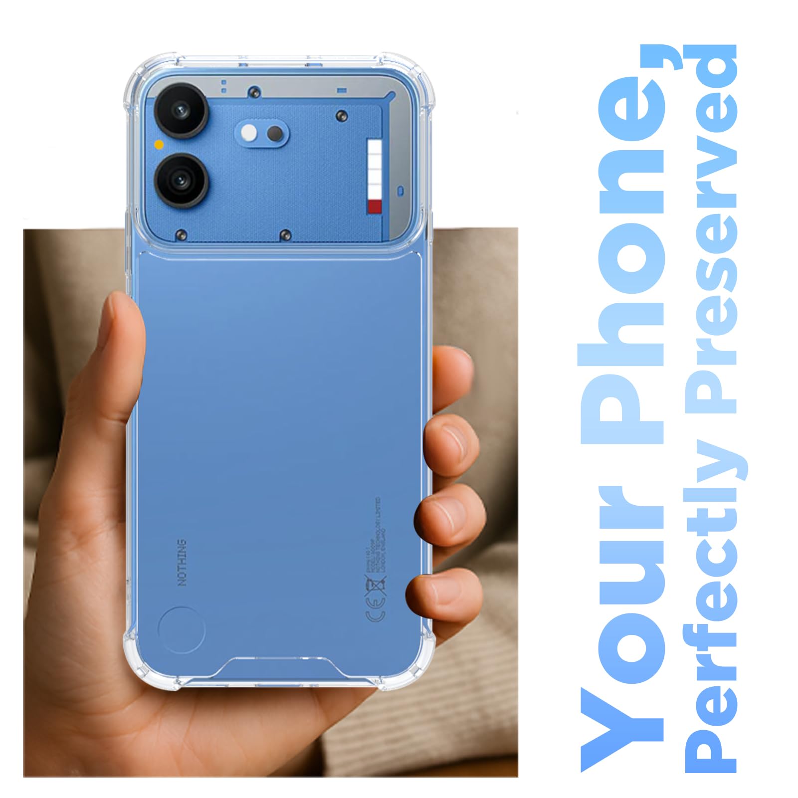 Nothing Phone 4b Back Cover Case | Clear Hybrid - Clear