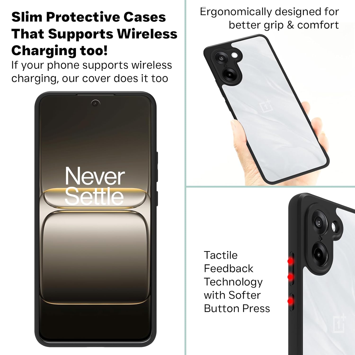 OnePlus Nord CE5 / Nord CE 5 5G Back Cover Case | Clear Hybrid - Clear