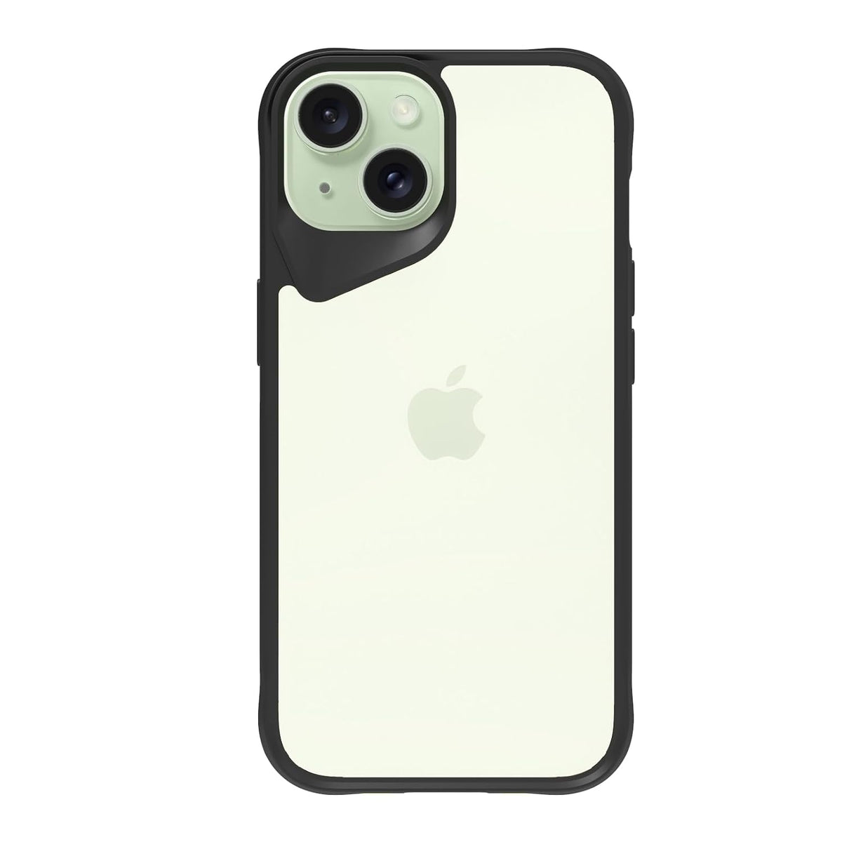 iPhone 15 Back Cover Case | Tough Hybrid - Clear Black