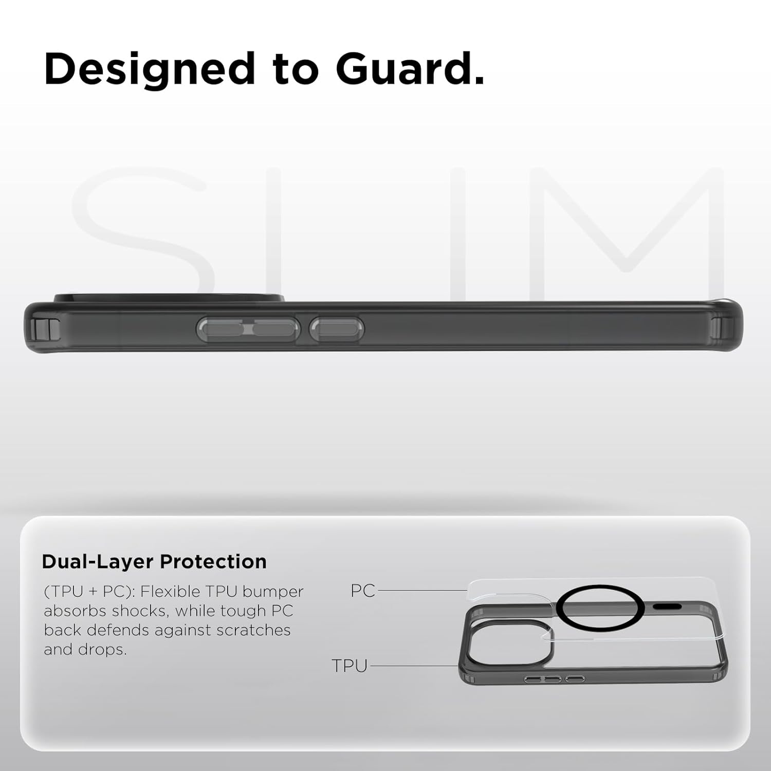 iQOO 15 5G Back Cover Case | Sleek Hybrid - Clear Magnetic