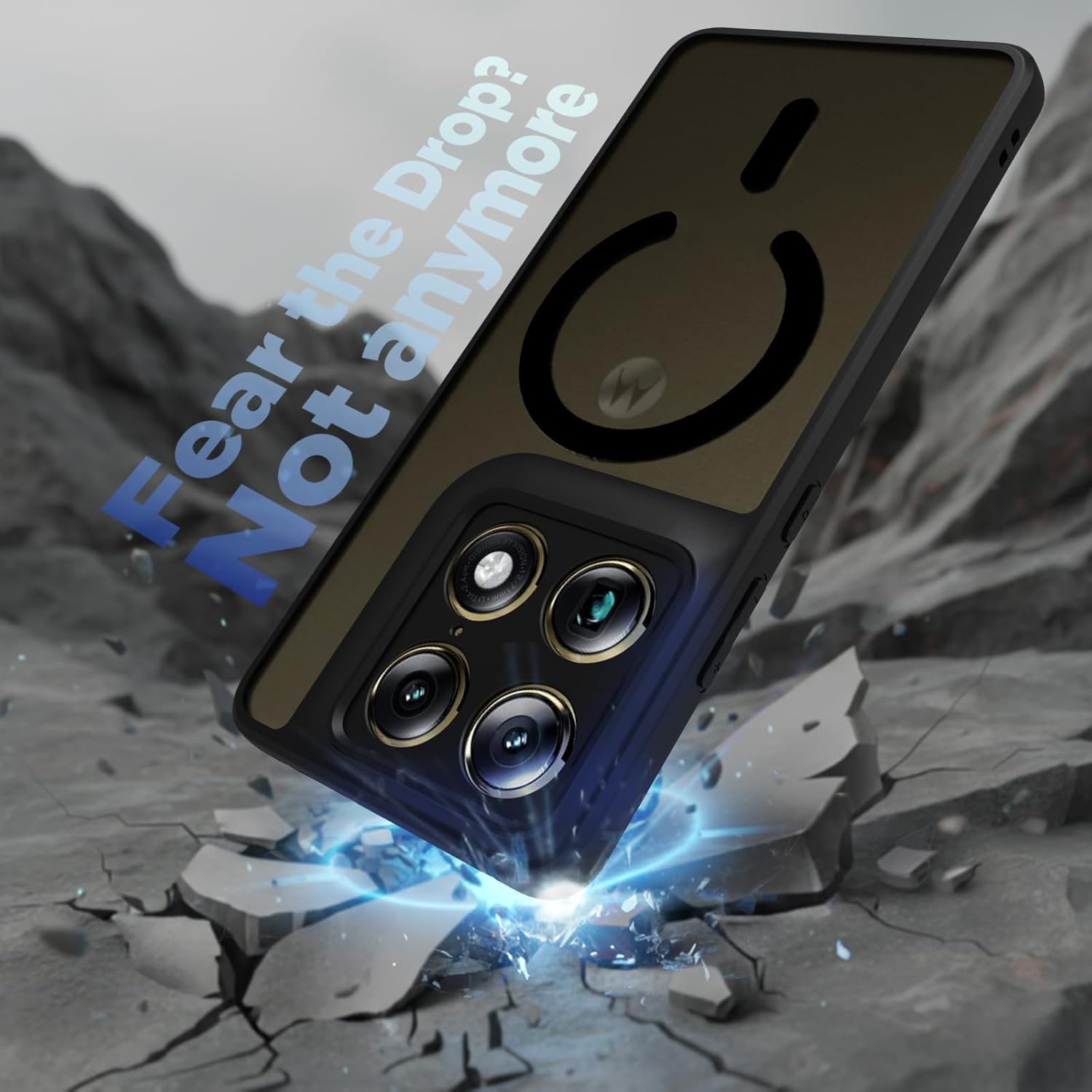 Motorola Signature Back Cover Case | Sleek Hybrid - Matte Black Magnetic